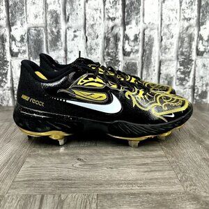 Nike Alpha Huarache Elite 3 Low Baseball Cleats CV3553-001 Size 15 Black Gold